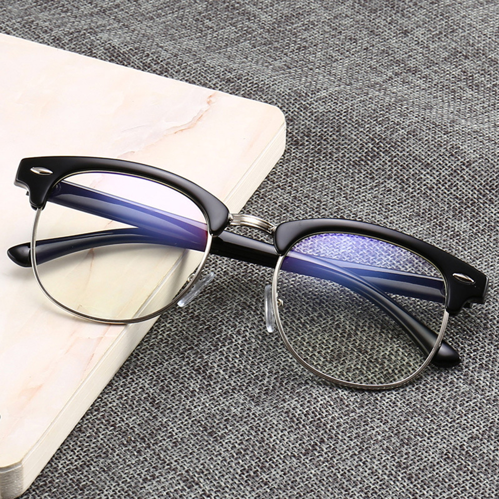 Women Blue Light Blocking Spectacles Anti Eyestrain Decorative Glasses Light Computer Radiation Protection Eyewear: Silver