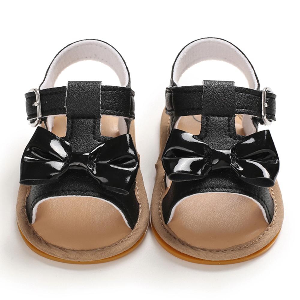 Été bébé filles Bow PU cuir fond souple bambin sandales 0-18 M: B / S 1