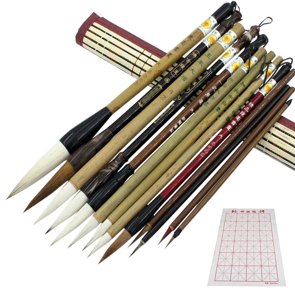 Writing Brush Chinese Calligraphy Brush Set Brush HuBi Kanji Japanese Painting Brush 8 -Piece Set 13-Piece Set