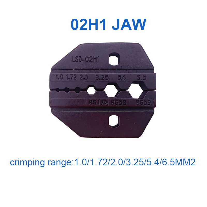 coaxial crimper for crimping RG58,RG59,BNC coax cable connectors RG8,RG213, RG55RG58 RG59 RG62 coaxial connector crimping pliers: 02H1 JAW