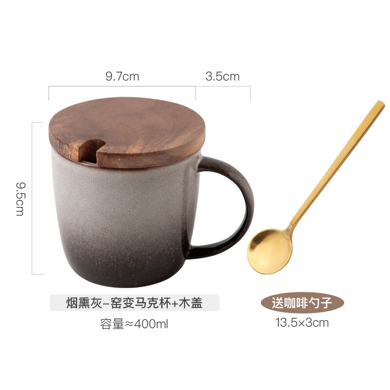 Tasse à café rétro créative, en céramique, Simple, pour le petit déjeuner, pour le lait, l'avoine, l'eau, le thé, G070: 12