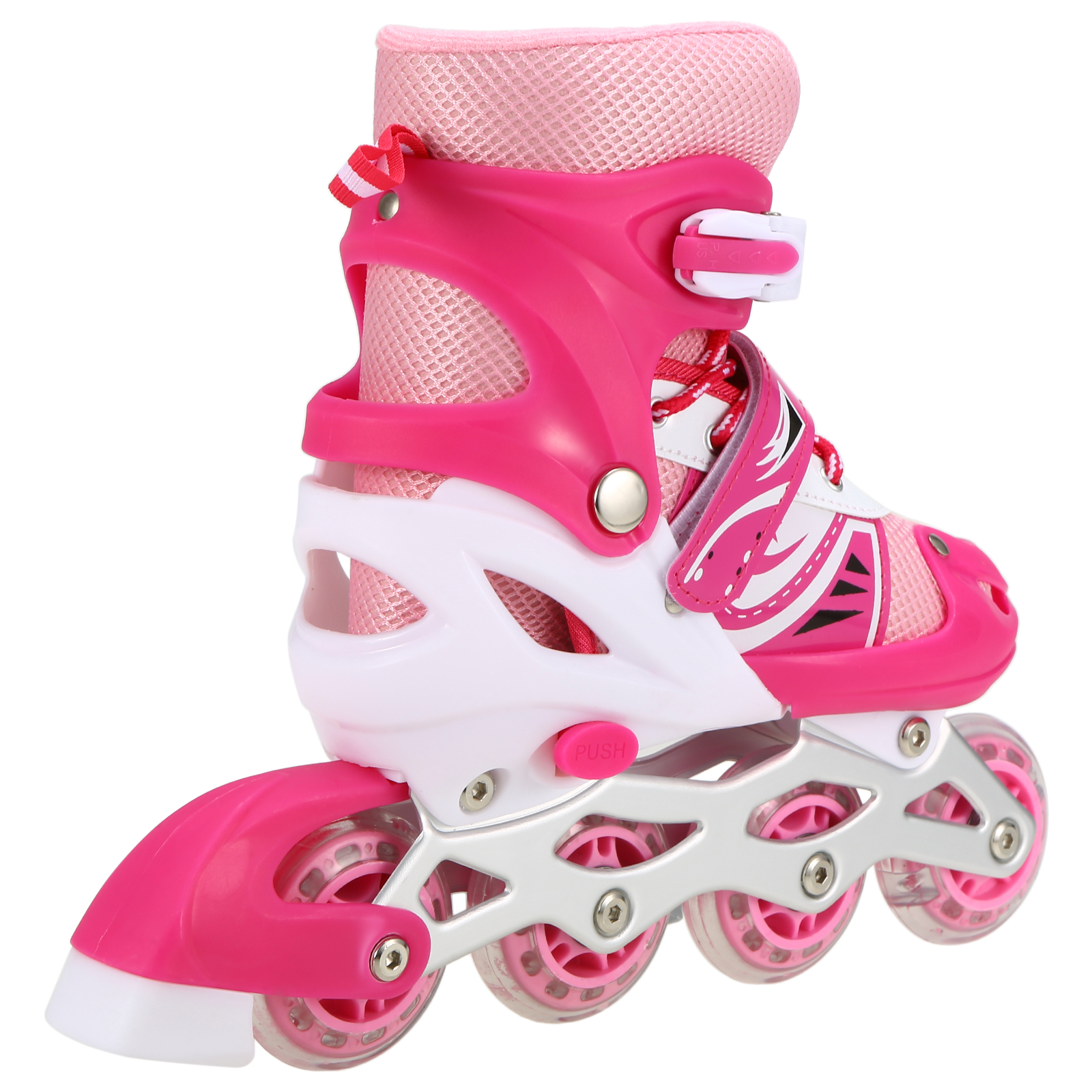 Children Roller Skates Adjustable Inline Skating Shoes Thicken PVC Shell Breathable Outdoor Roller Skates for Boys Girls