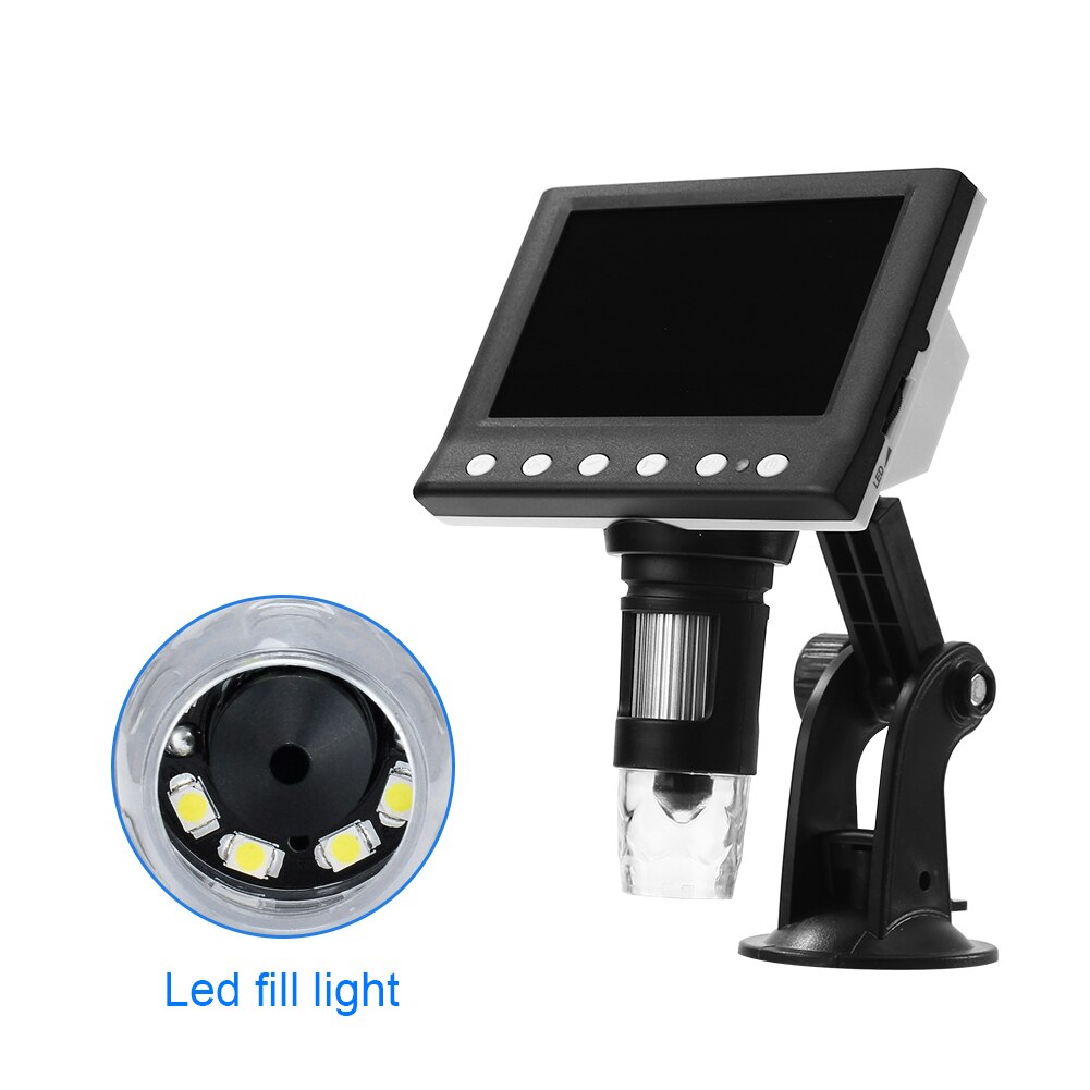 1000X 8 Digitale Mikroskope Anzeige VGA Telefon LED Elektronische 4,3 Zoll Lupe für Leicht Experiment Zubehör