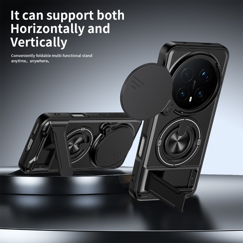 Panzer-Handyhülle für Honor Magic 8 Pro 5G mit Objektivschutz, Magnetring-Ständer und Rückenschale für Magic 8 7 6 5 4 Lite