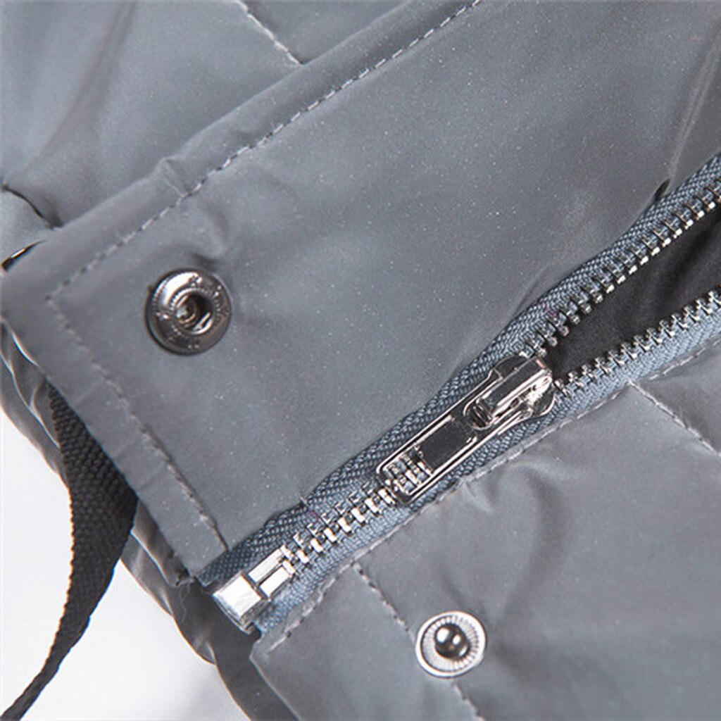 38 # Reflektierende Jacken Winter Warme Frauen Sport Mit Kapuze Kurzen Mantel Kurze Jacke Grau Damen Parka Frühling Damen Outwear