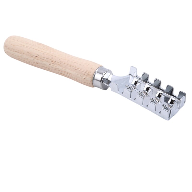 Stainless Steel Multifunctional Wooden Handle Fish Scale Shaving Fish Scale Scraper Seafood Meat Cleaning Tool