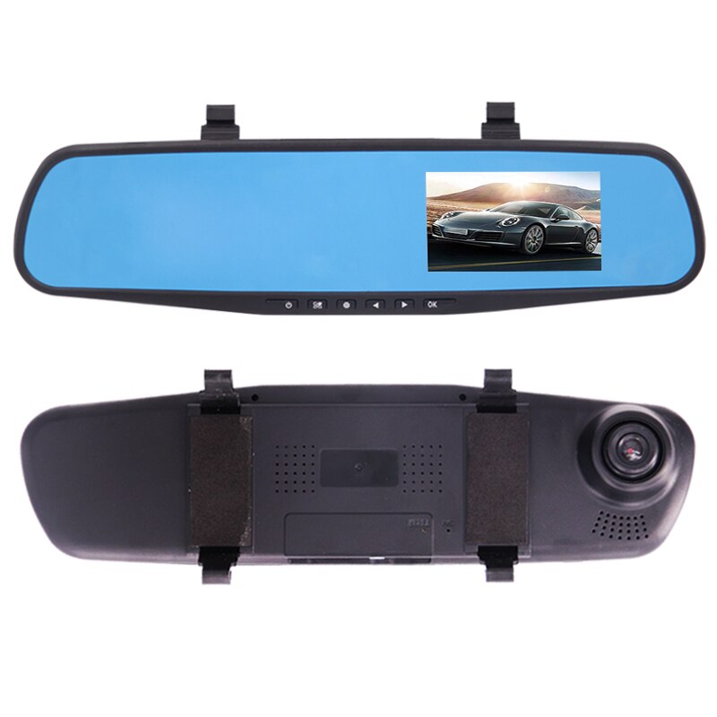 Full HD 1080p Dash Cam Car DVR Reverse Camera Auto 4.3 Inch Car Rear View Camera Mirror Digital Video Recorder Dual Lens