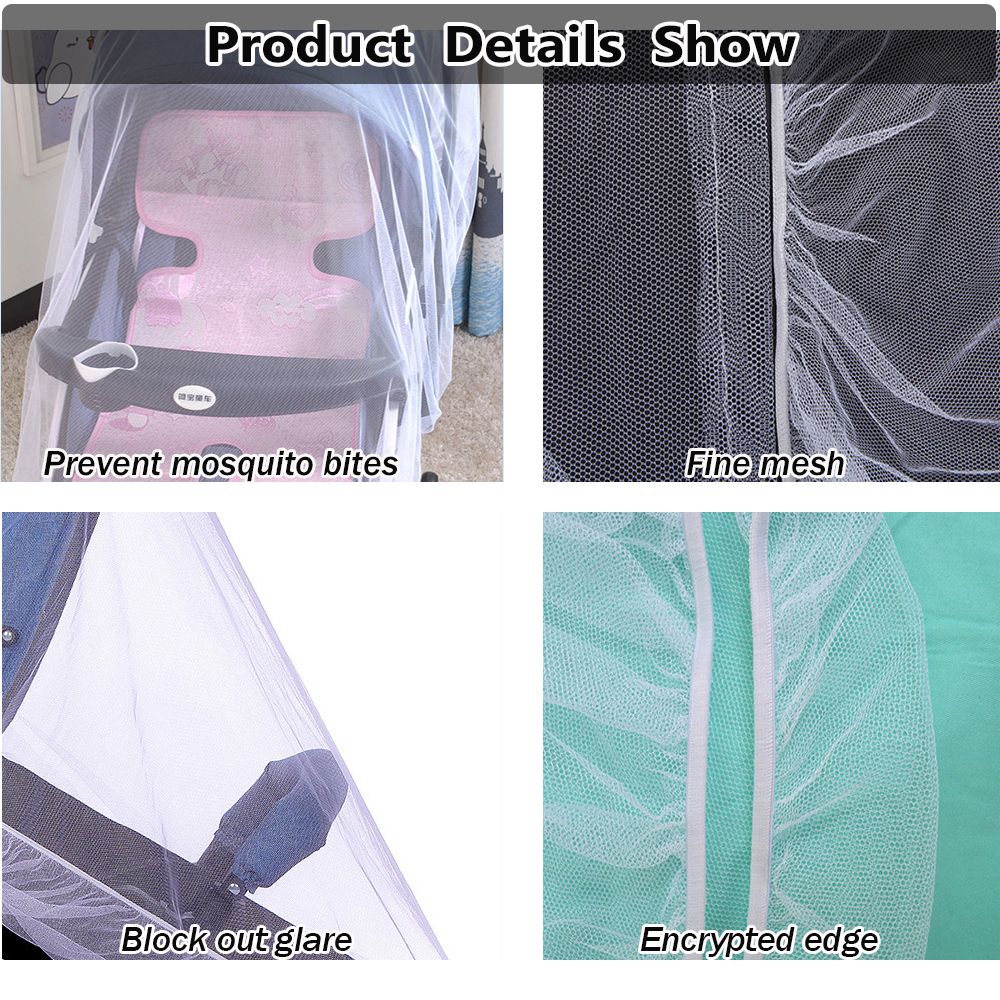 Mosquitera antiinsectos para cochecito de bebé, accesorios para exteriores, malla de protección infantil