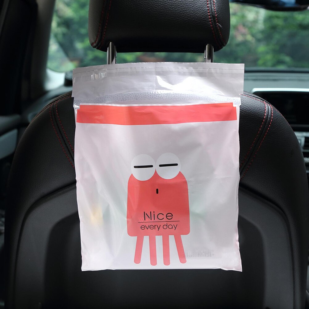 15Pcs Zelfklevende Wegwerp Auto Vuilniszak Opbergtas Braaksel Zakken Prullenbak Multi-Functionele Auto Voertuig levert
