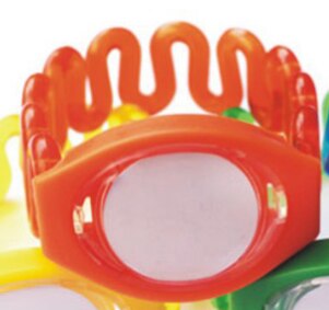 Pulsera de 125khz EM4100, Control de acceso Rfid, etiqueta de elasticidad, Color, 10 unids/lote: 10pcs Red