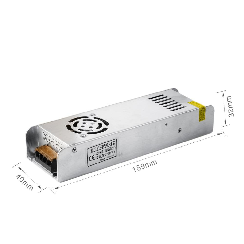 12v strømforsyning 5a/10a/12.5a/15a/16.5a/20a/30a switch led transformer  ac 110v - 220v led driver adapter belysning transformere