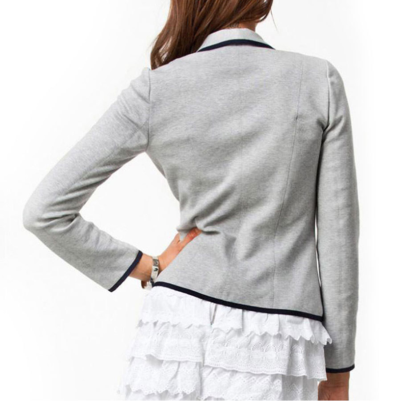 Dame blazer lange ærmer revers kort frakke jakke outwear aic 88