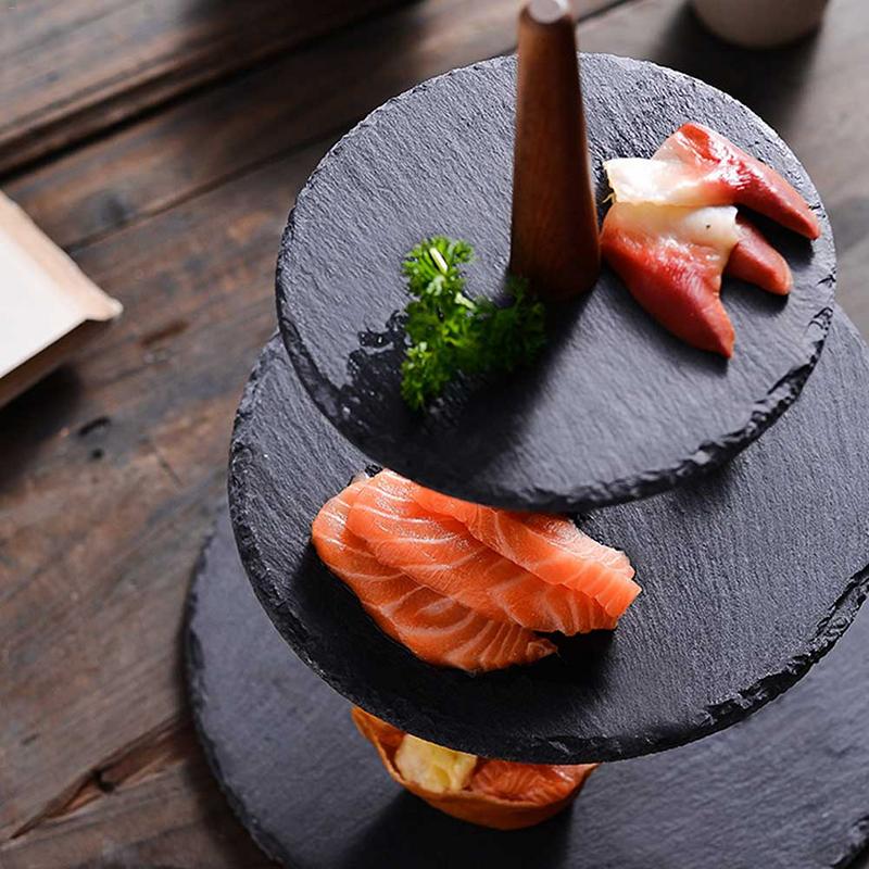 3 Tier Cake Tray Anti-slip Cupcake Sushi Dessert Display Stand Serving Platter Rack