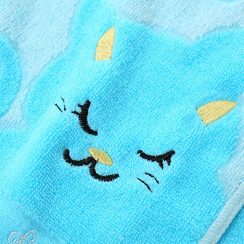 Musical Notes Small Towel Bamboo Fiber Music Cat Soft Towel Children's Jacquard Embroidered Wool Towel Baby Stuff