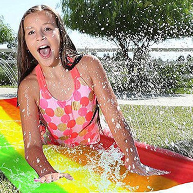 Børn surf pvc vandrutschebane udendørs sommer baghaven surfbræt have sjov splash pool