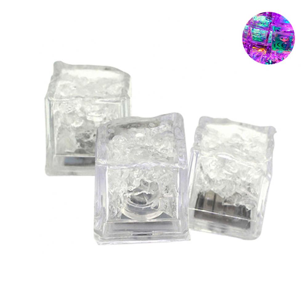 Luz LED para cubos de hielo, lámpara de noche luminosa para , Bar, boda, decoración de taza, 80%, 3 uds.
