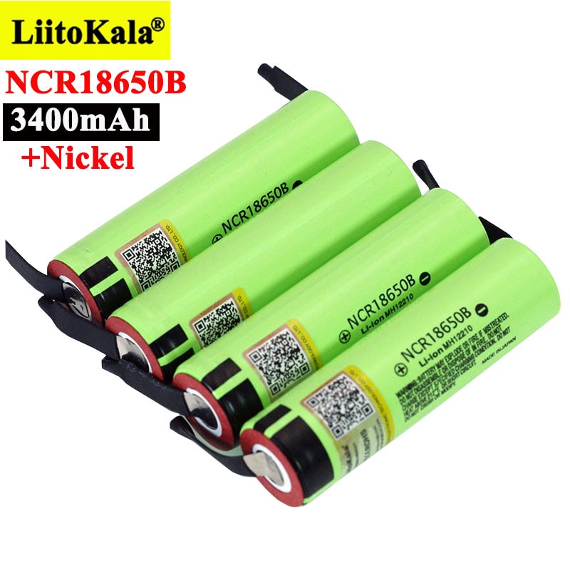 Liitokala Original 18650 NCR18650B Rechargeable Li-ion battery 3.7V 3400mAh batteries DIY Nickel