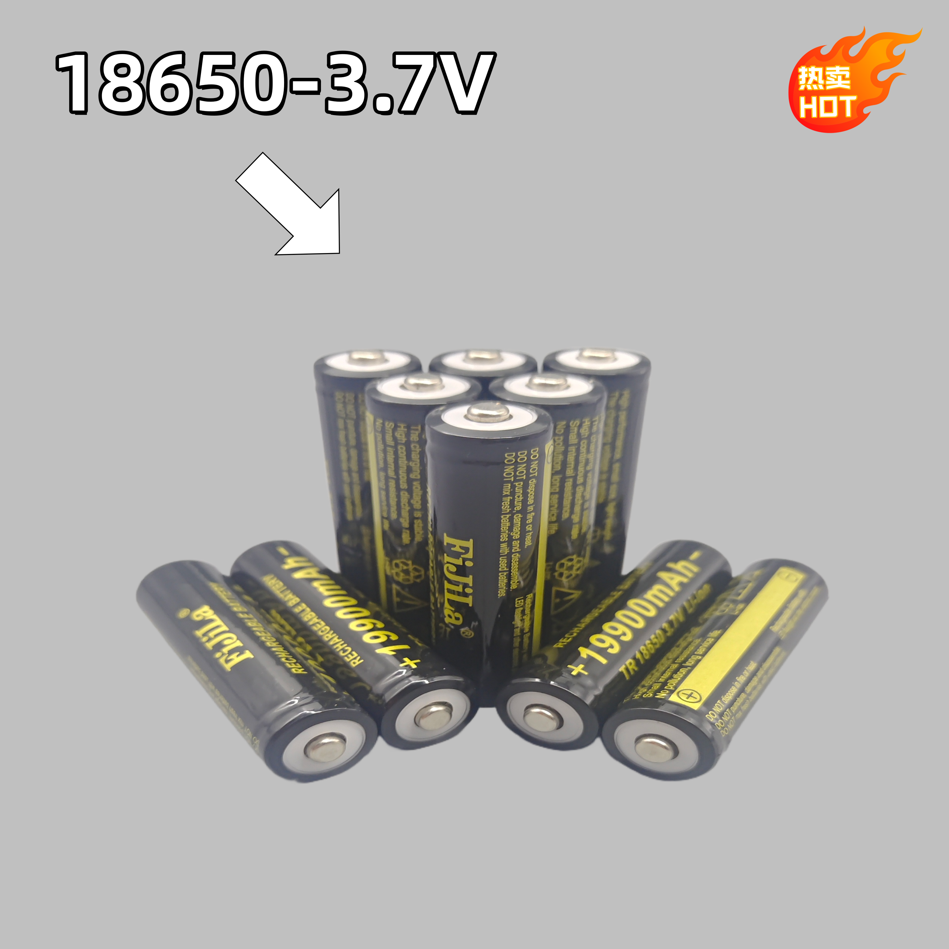 Batterie au lithium rechargeable 18650 | 3,7 V 19900 mAh 100% neuf, parfait pour les lampes de poche et les outils électriques