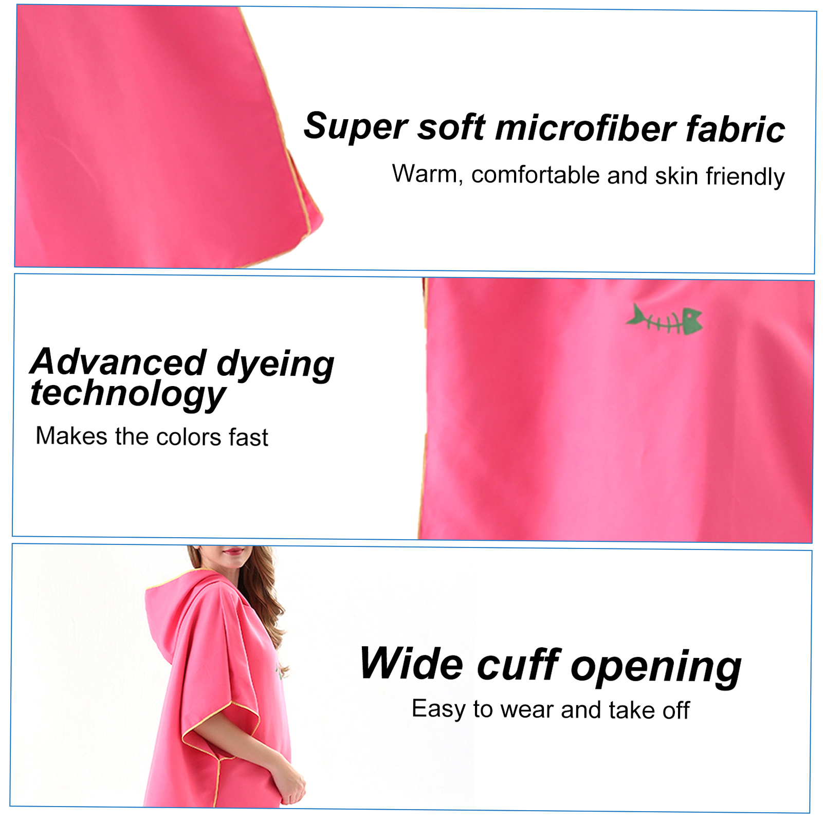 Poncho de Surf que cambia de toalla con capucha, manta de playa de microfibra, Toalla de baño, traje de baño, Poncho de playa para adultos, novedad de 2022