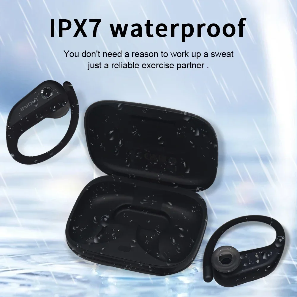 1MORE S50 Open Ear Wireless Earphones Bluetooth 5.3 Fast Charging Headset with Mic 38 Hours Playtime Waterproof Sports Headphone