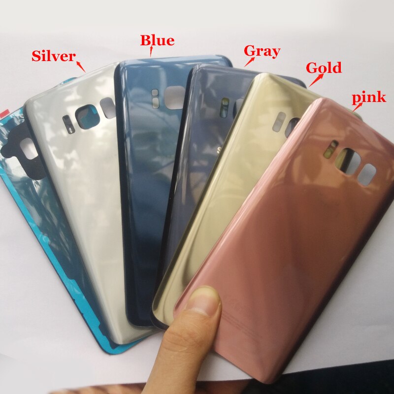 For SAMSUNG Galaxy S8 S8 Plus G950 G950F G950 G955F Back Glass Battery Cover Rear Door Housing Case Adhesive Camera Glass