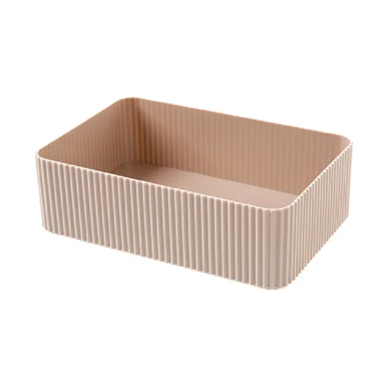 Wbbooming Plastic Home Office Badkamer Opbergdoos Rooster Desktop Diversen Opbergdoos Make Organisator Cosmetische Kast Bin Case: Coffee L