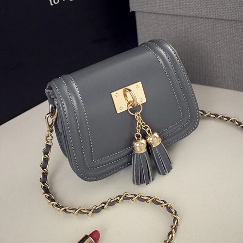 Bolish Women Vintage PU Messenger Bag Female Daily Shopping Shoulder Bag Causal Day Clutches All-Purpose Dames Tassen: gray
