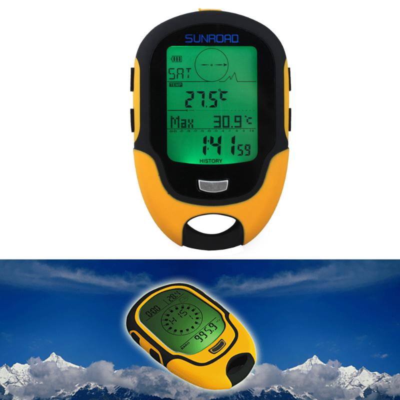 Waterdichte FR500 Multifunctionele Lcd Digitale Hoogtemeter Barometer Kompas Draagbare Outdoor Camping Wandelen Klimmen Hoogtemeter Gereedschap