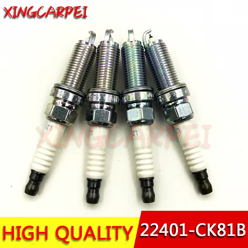 Brand 4pcs/lot Iridium spark plugs LZKAR6AP-11 22401-CK81B Fit For Nissan X-TRAIL QASHQAI NV200 LZKAR6AP11