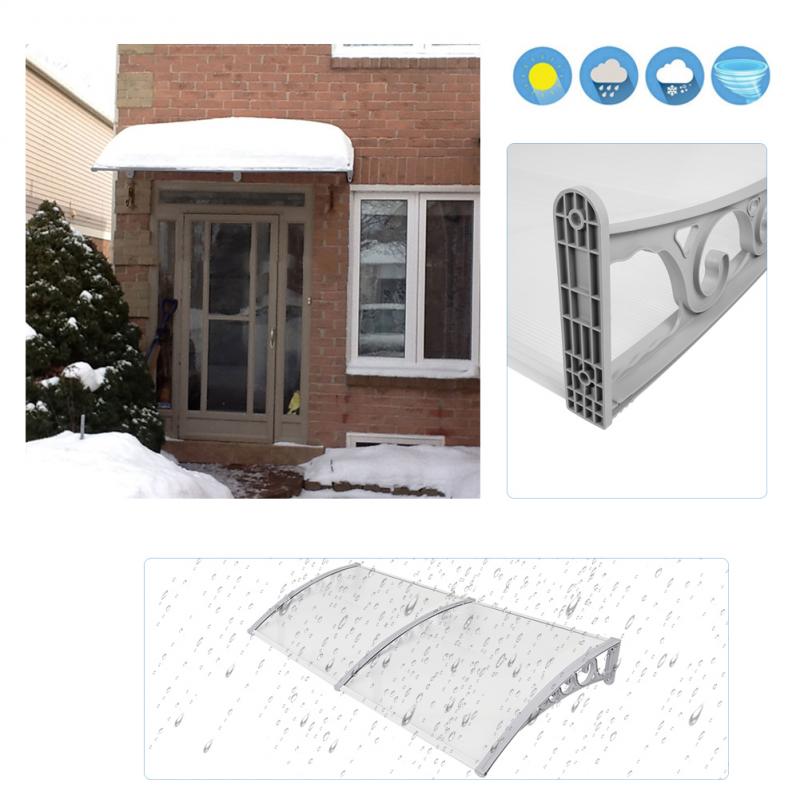 Outdoor Anti UV Ultralight DIY Sun Shelter Door Window Canopy Awning Shelter Front Back Porch Outdoor Door Shade Cover HWC