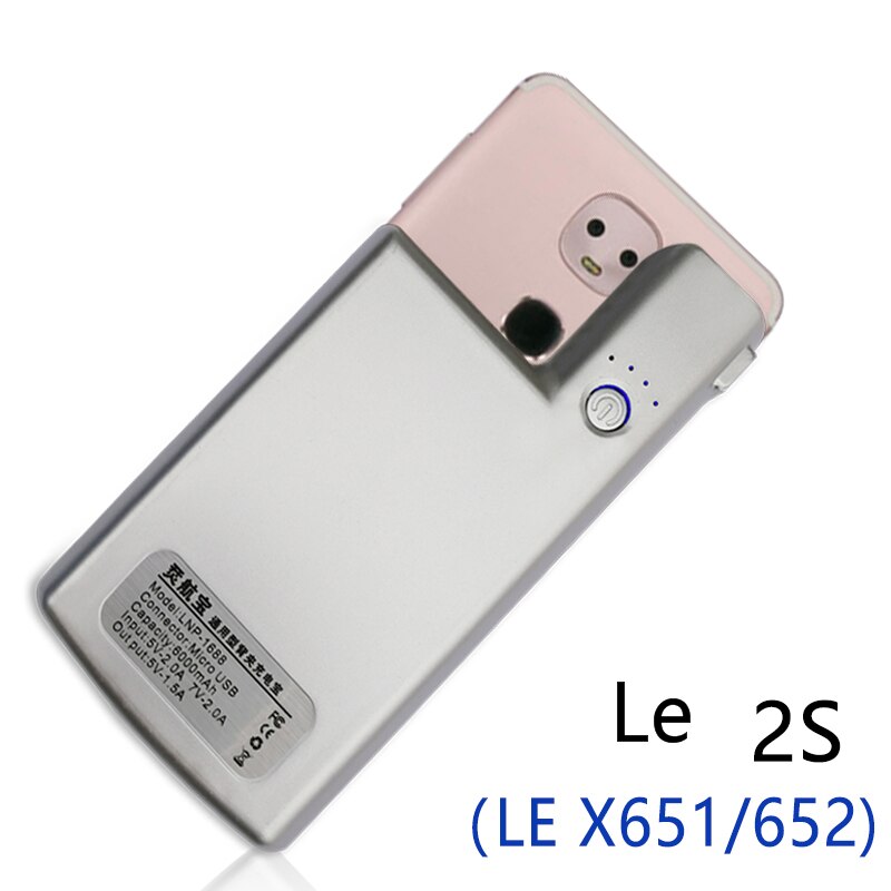 Funda con cargador de batería para Letv Leeco Le 2 Pro S3 2S, funda de carga portátil inteligente a prueba de golpes para Leeco Le Pro 3 Max 2: Le2s-White