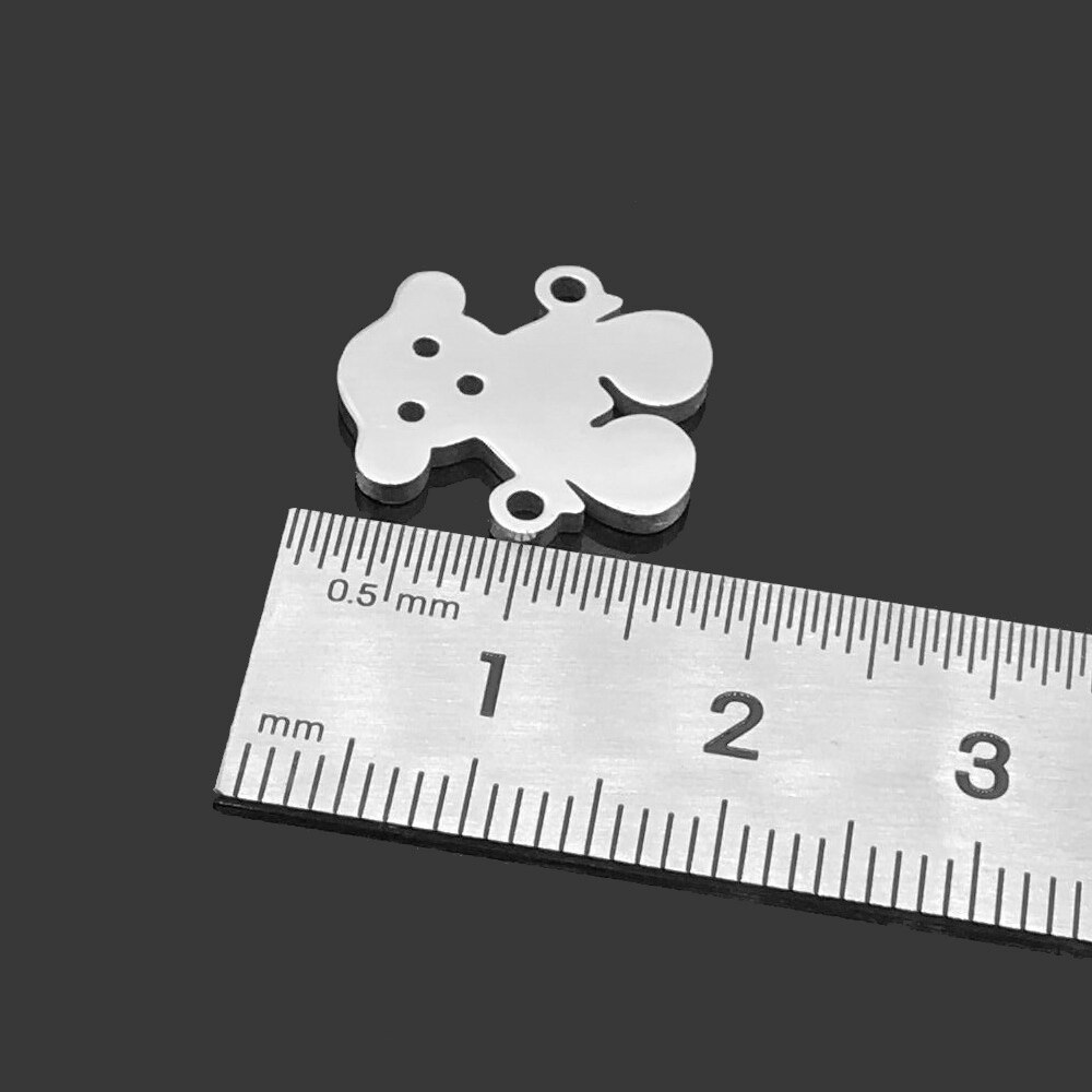 10 stücke Bär Edelstahl Charme Zwei See Edelstahl Verbinden Charme für DIY Armbinde Halskette, Der