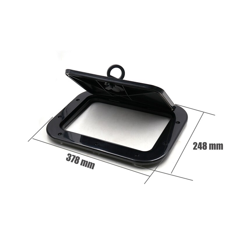 248 x 378mm RV Hatch Plate Durable Inspection Deck Cover with Key for Marine Boat Caravan Deck Compartment Access Yacht Cover