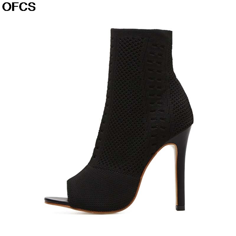 Elara Dames Pumps Open Hoge Hakken Chunkyrayan LL85-Schwarz-40