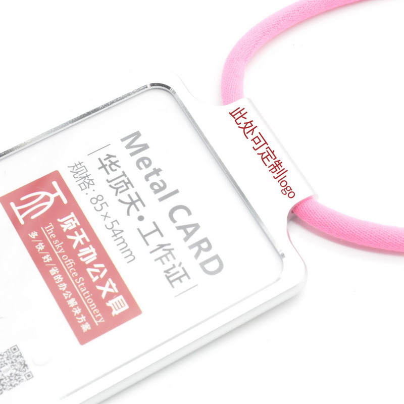 Funda para tarjetas de , portatarjetas de nombre de trabajo de aleación de aluminio, tarjeta de trabajo comercial, tarjeta de identificación, cordón, funda de bolsas de Metal