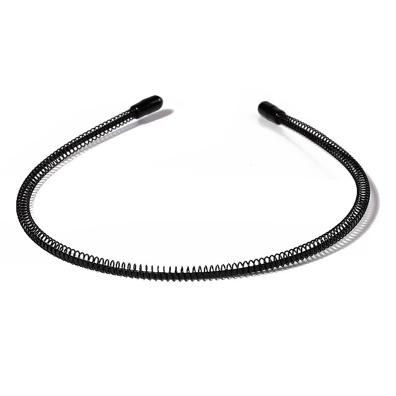 Simple Unisex Hair Band Headband Black Metal Waved Style For Unisex Invisible Sports Hair Card Hair Accessories: style-04