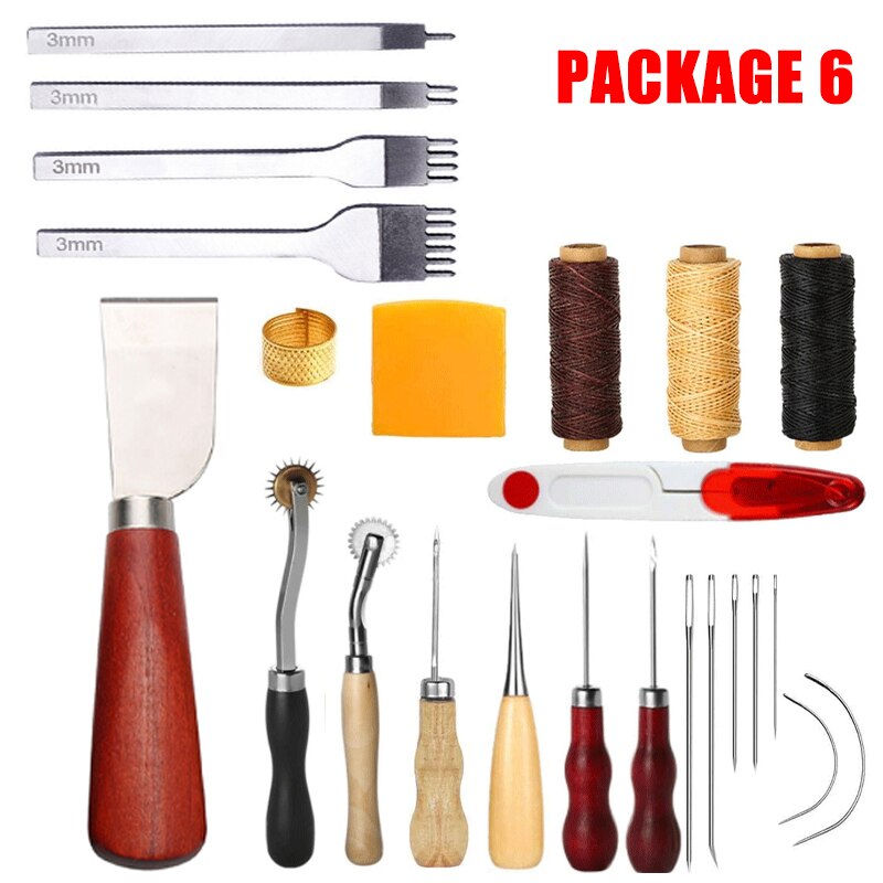Professionelle Leder Handwerk Werkzeuge NäHenne Reparatur Bausatz Hand NäHenne Nähen Schlag Schnitzen Arbeit Sattel einstellen Leder Handwerk Nadeln einstellen: Paket 6