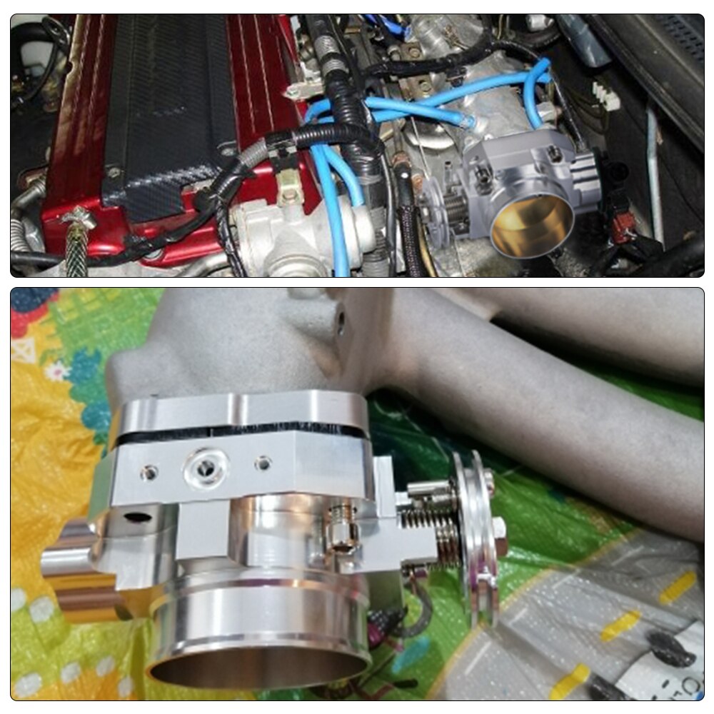 LZONE - Aluminum Silver Intake Manifold 70mm Throttle Body For Honda B16 B18 D16 F22 B20 D/B/H/F EG EK H22 JR6952