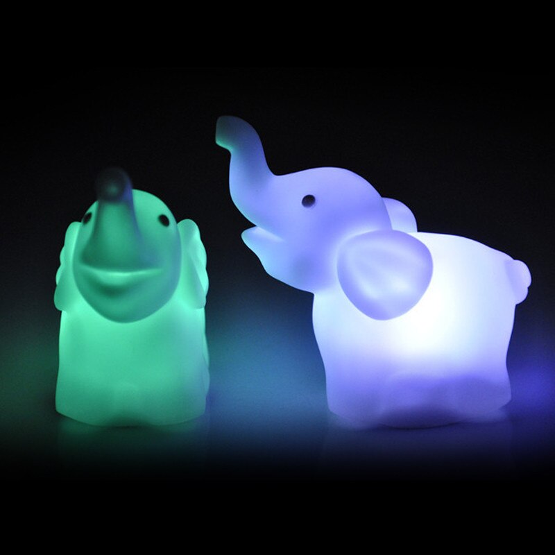 Elefant form färgskiftande led nattlampa lampa bröllopsfest dekor