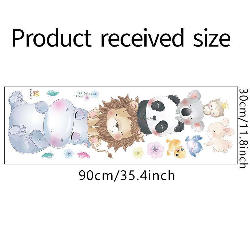 Cartoon Jungle Animal Elephant Wall Stickers Cute Vinyl Forest Decals DIY Home Decoration Baby Nursery Kids Room Wall Decor: 3