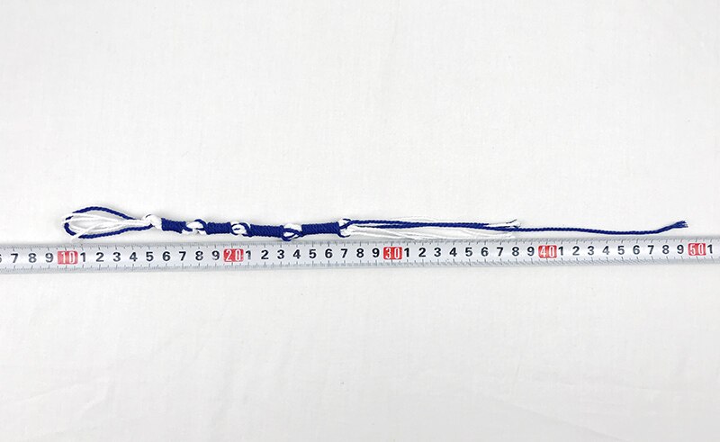 Jodendom Tzitzits Set Van Vier Wit Met Blauwe Draad-Kwasten (Met Langere Blauw Messias Draad) royal Blue Tzitzit