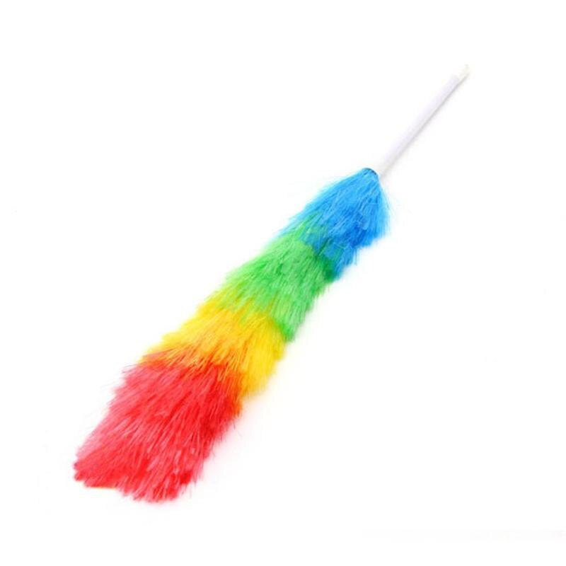 Microfiber Stof Multicolor Feather Duster Anti Statische Met Lange Handvat Veer Borstel Auto Stofzuiger Huishoudelijke Reiniging Tool SQQ2044: Default Title