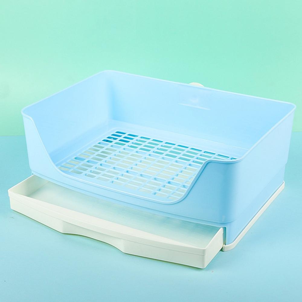 Rabbit Potty Pet Rabbit Splash-proof Litter Mesh Box Potty Trainer with Drawer Corner Toilet Pet Products Home Garden