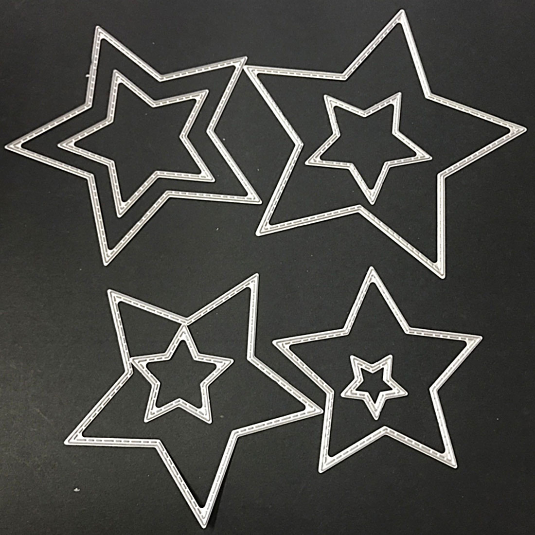Pop 8 Stks/partij Basic Sterren Die Cuts Metalen Stansen Sterft Stencils Scrapbooking Tool Embossing Map