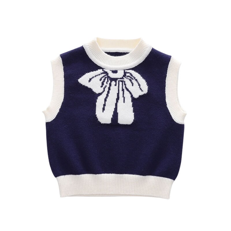 Baby Kids Girls Clothes autunno inverno moda maglia lavorata a maglia per ragazza maglione Pullover senza maniche 2021 nuovi vestiti per bambini: 4T