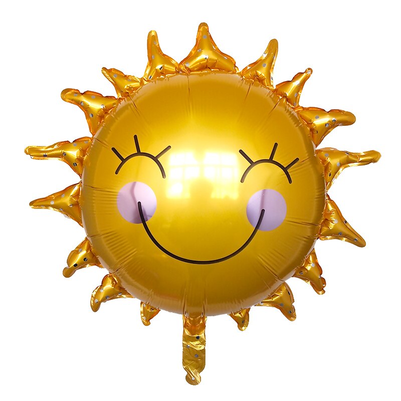 1Pcs Cartoon Regenboog Glimlach Blauwe Wolk Zon Folie Ballon Kids Speelgoed Voor Bruiloft Gelukkige Verjaardag Party Decor Baby douche Globos