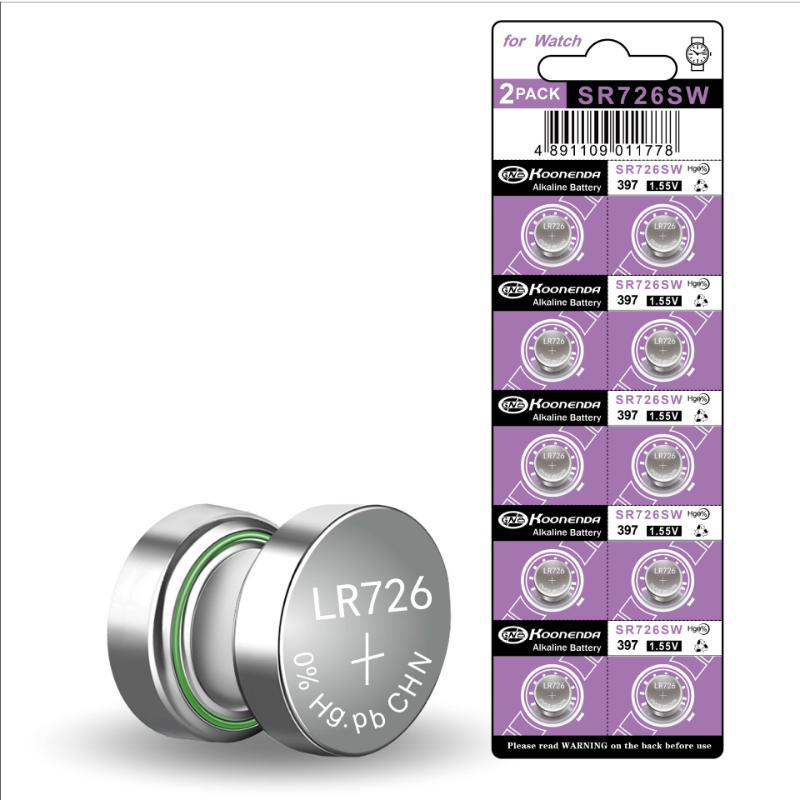 Pilas de litio AG2 397 LR726 397A L726F SR726SW 1,55 V, botón de Protección Ambiental, reloj de , 10 Uds.