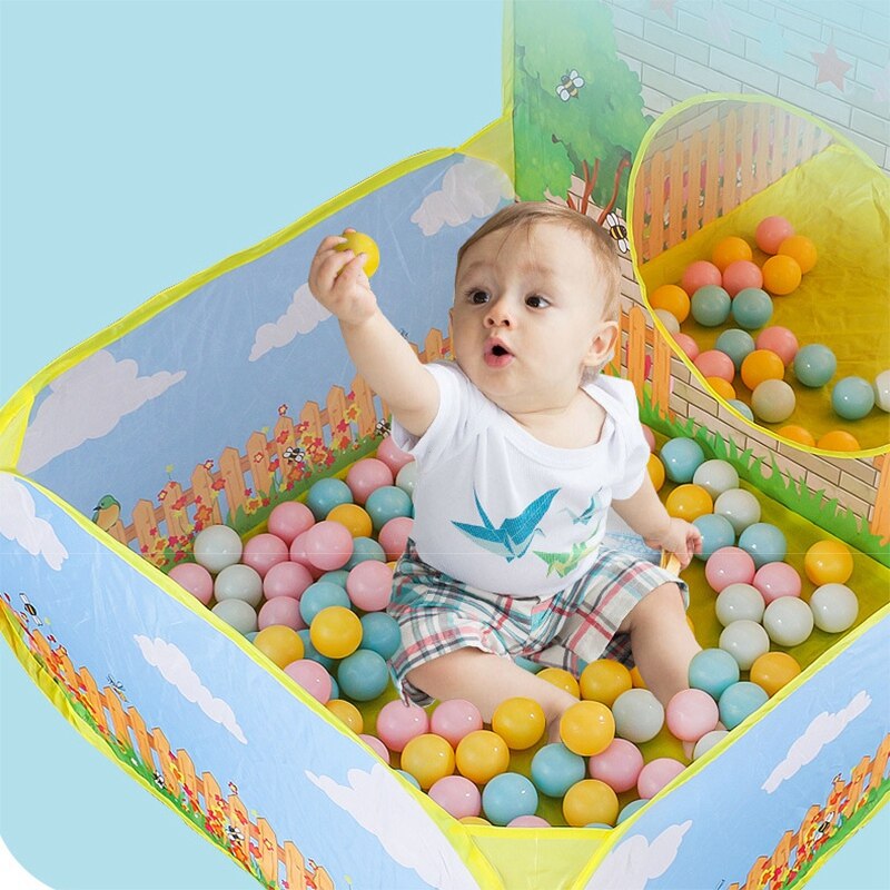 Kids Children Tent House with Courtyard Garden Crawling Folding Tent House Boys Girls Play Tent Ball Pool