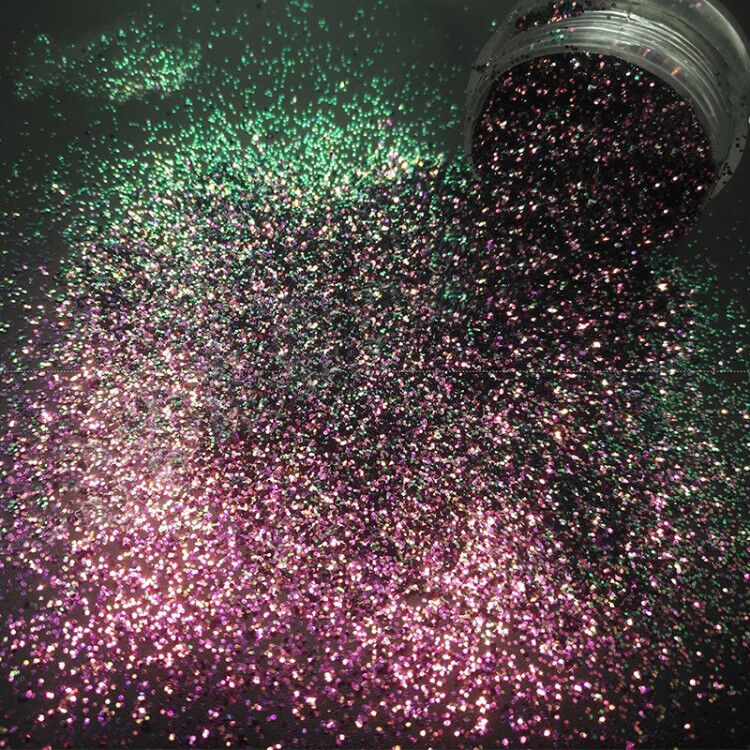 Kamæleon pigment flager magisk harpiks farve farve forskydning krom pigment galakse decoden smykker gør farvning uv harpiks: Grøn
