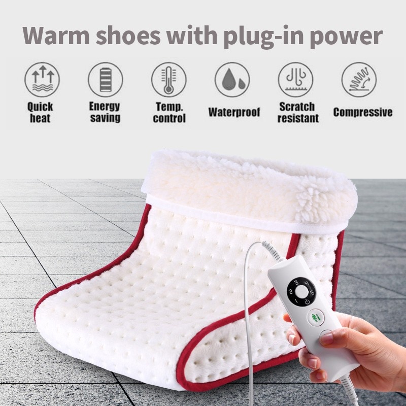 Winter Foot Warmer Verwarmde Elektrische Wasbare Verwarmt Controle Instellingen Warmer Kussen Thermische Voet Warmer Massage